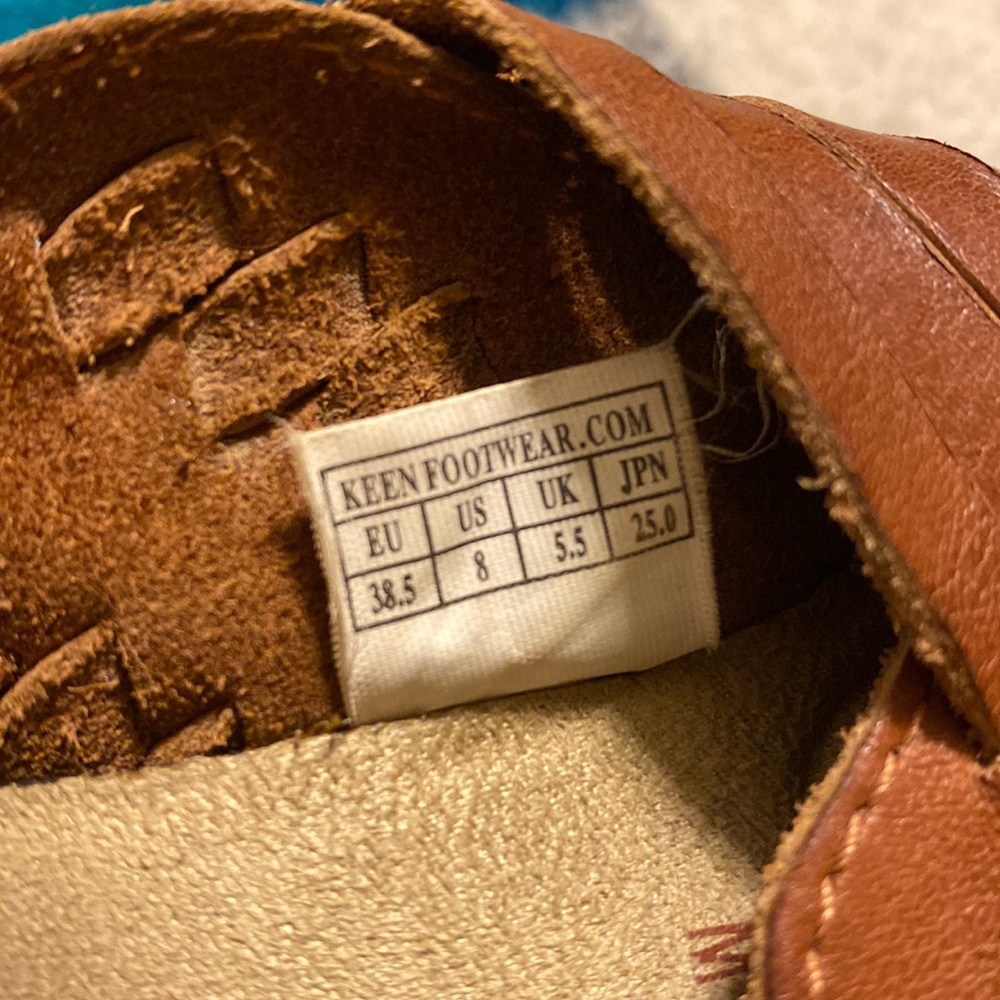 Keen Woven Leather Huarache Isabella Closed Toe Slip On Sandal Size 8